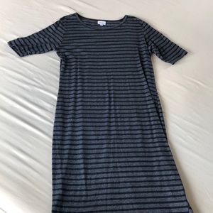 Gray with black stripe Lularoe Julia size XL